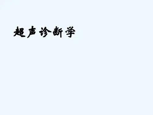 最新 超声诊断学(118页)
