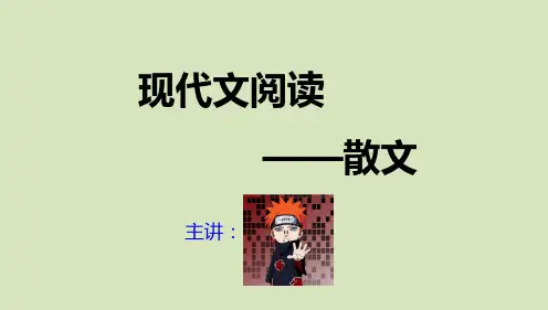 高中语文复习 现代文阅读之散文(上)答题技巧及方法 课件(30张PPT)