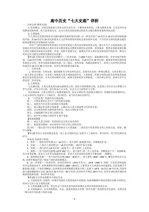 高中历史七大史观