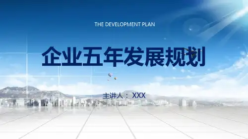 企业五年发展整体规划教育PPT教学讲座