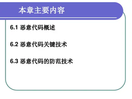 网络攻防技术课件第6章恶意代码第2-3节