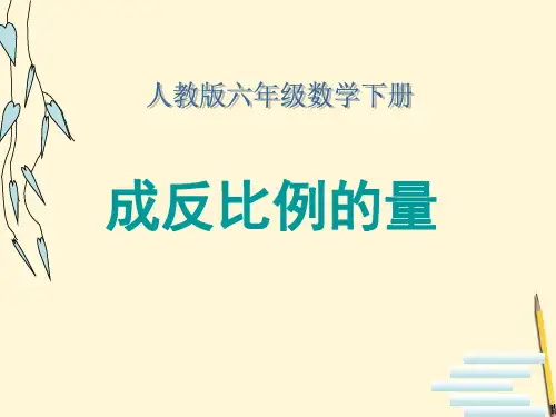 数学六年级下人教新课标版成反比例的量课件(20张)