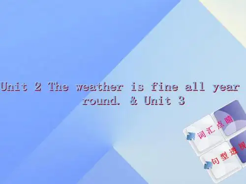 八年级英语上册-Module 10 The weather Unit 2-3新课落实课件 (新版)外研版