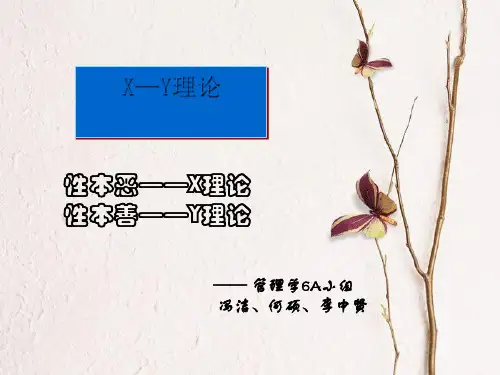 X-Y理论--管理学讲义(PPT 43页)