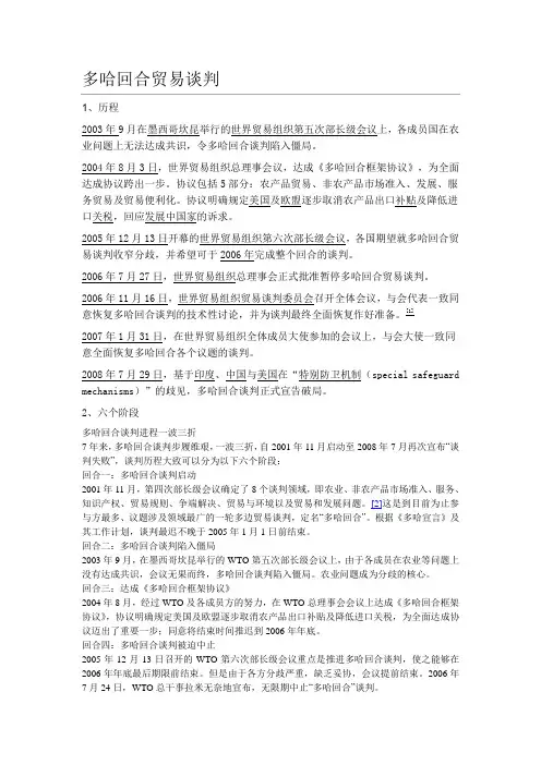 多哈回合贸易谈判