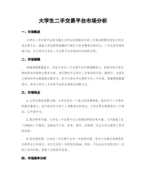 大学生二手交易平台市场分析