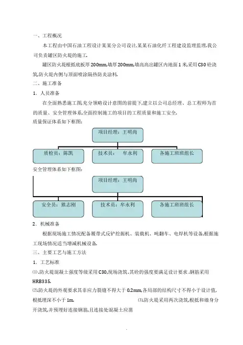 防火堤施工方案设计