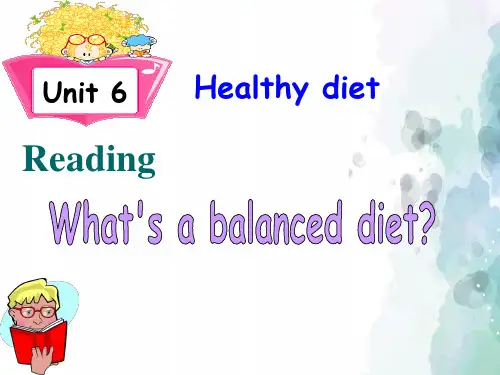沪教牛津版-英语-九年级上册6单元 Healthy diet P1   1课件