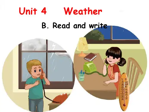人教版PEP英语四年级下册Unit3 Weather_B read and write课件等.ppt