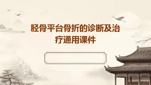 胫骨平台骨折的诊断及治疗通用课件