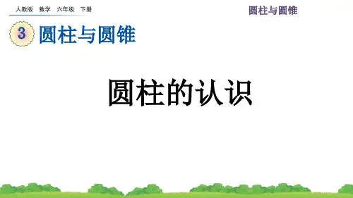 人教版数学六年级下册第三单元(3.1.1 圆柱的认识)PPT教学课件
