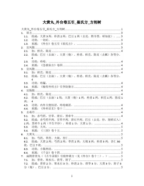 大黄丸_外台卷五引_崔氏方_方剂树