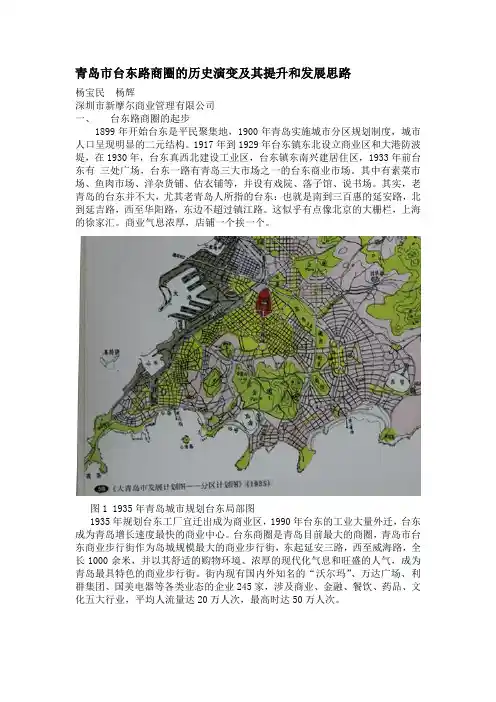 青岛市台东路商圈的历史演变及其提升和发展思路7.16