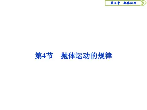 最新人教版必修第二第五章第4节抛体运动的规律 课件(63张ppt)