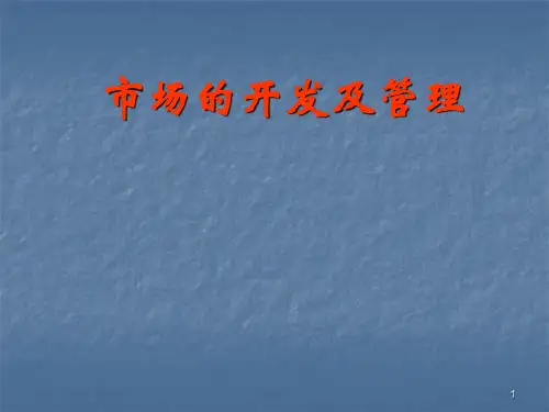 市场的开发及管理ppt课件