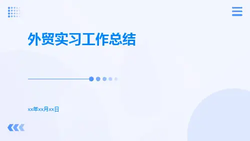 外贸实习工作总结PPT