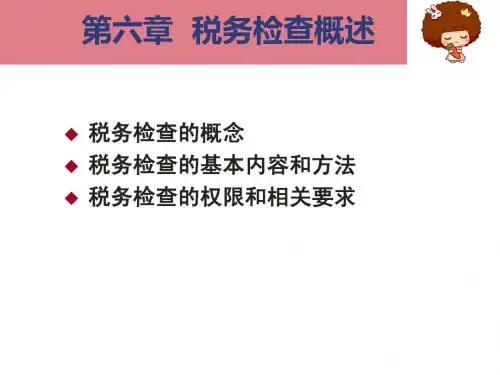 第六章  税务检查概述
