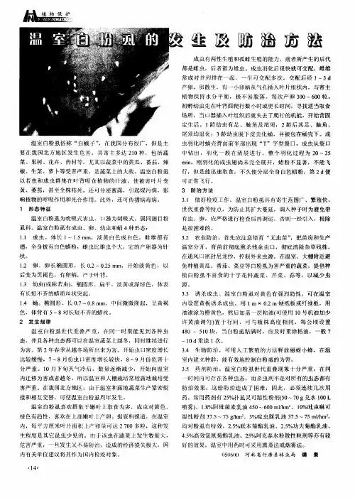 温室白粉虱的发生及防治方法