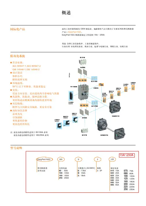 施耐德断路器型说明大全