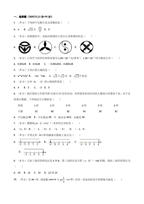 湖南省长沙市岳麓区麓山国际实验学校九年级(下)第一次月考数学试卷