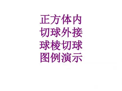 正方体内切球外接球棱切球图例演示