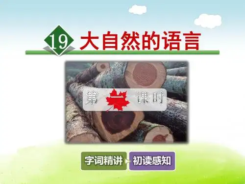 大自然的语言PPT