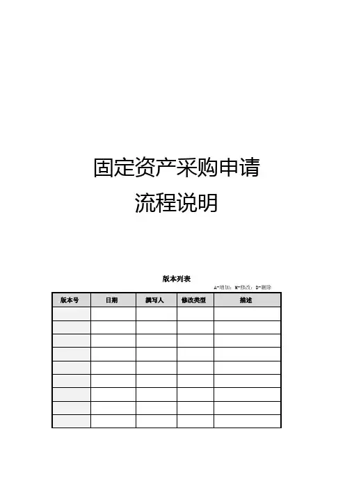 固定资产采购申请流程说明