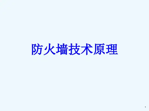 防火墙技术原理[可修改版ppt]