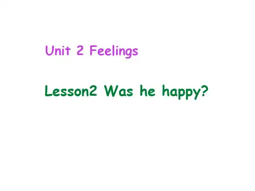 2020年鲁科版(五四学制)五年级上册英语Lesson2 Was he happy 公开课课件