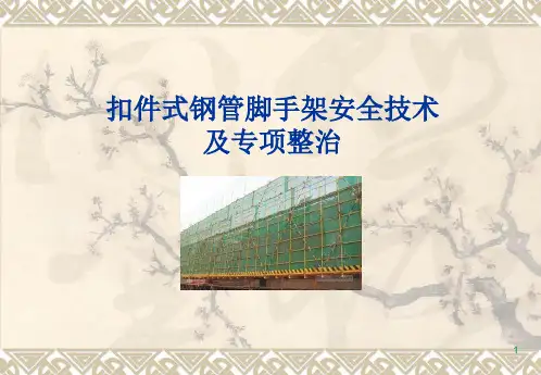 扣件式钢管脚手架培训ppt课件