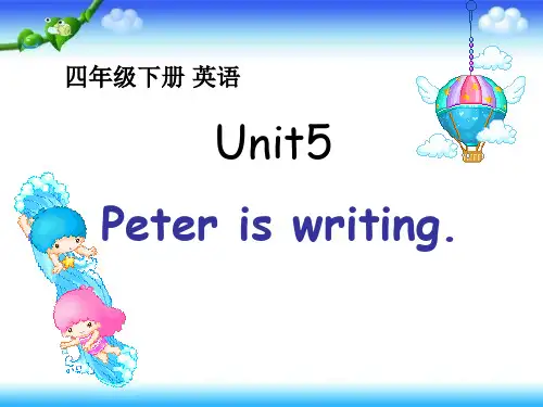 四年级下册英语课件-Unit 5Peter is writing｜湘少版3 (共36张PPT)
