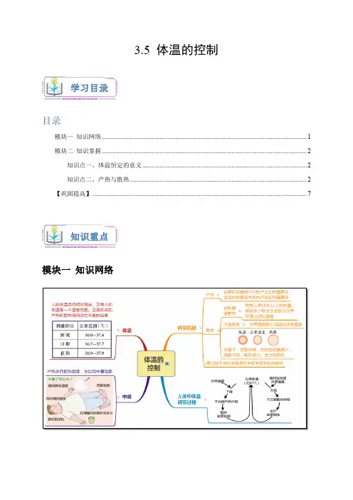 体温的控制