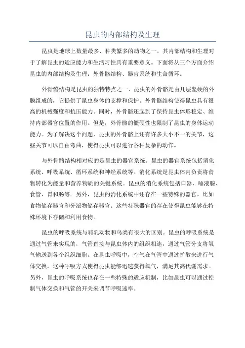 昆虫的内部结构及生理