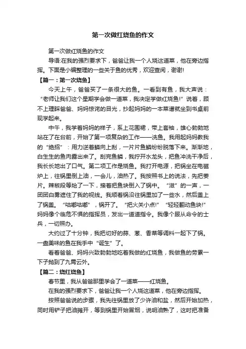第一次做红烧鱼的作文