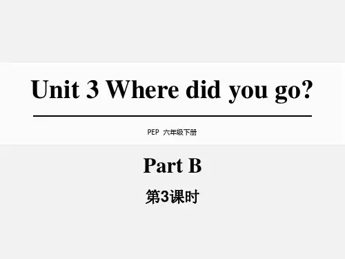 人教版英语六年级下册《Where did you go》教学课件
