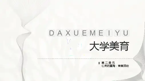 《大学美育基础》第2章 心灵的熏陶：审美活动