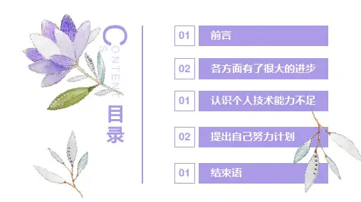 程序员转正述职报告带内容PPT课件演示