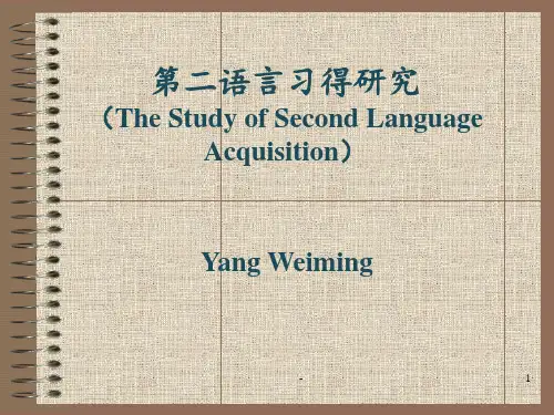 第二语言习得研究概述PPT课件