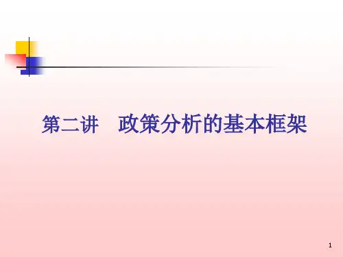 政策分析的基本框架 公共政策课件