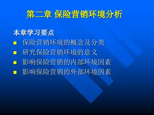 保险营销环境分析