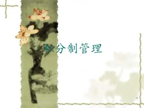 积分制管理_整理版ppt课件