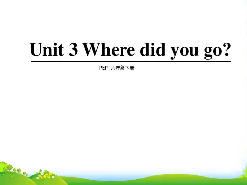 pep(人教)六年级英语下册 unit3 B Read and write (2) 优质课件