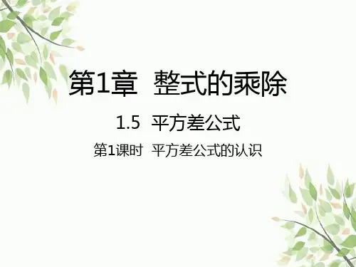 北师大版七年级下册1.5平方差公式(第1课时)课件