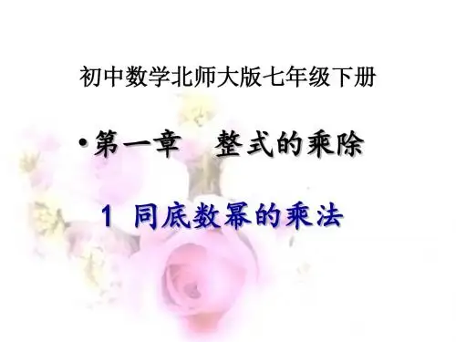 1.1同底数幂的乘法课件 (共20张PPT)