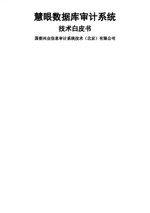 慧眼数据库审计系统技术白皮书-20100324-v1.0