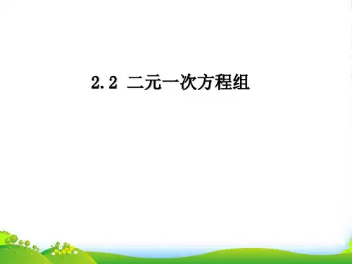 浙教版七年级数学下册第二章《二元一次方程组》优质优课件1
