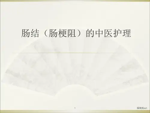 肠结的中医护理PPT课件