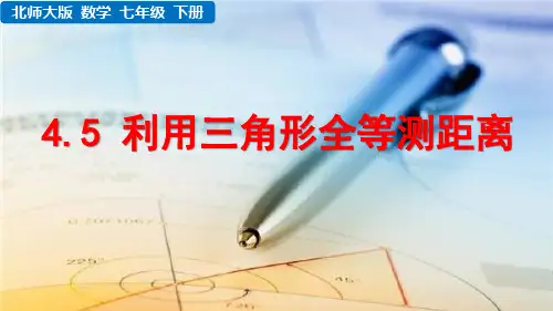 利用三角形全等测距离北师大数学七年级下册PPT课件