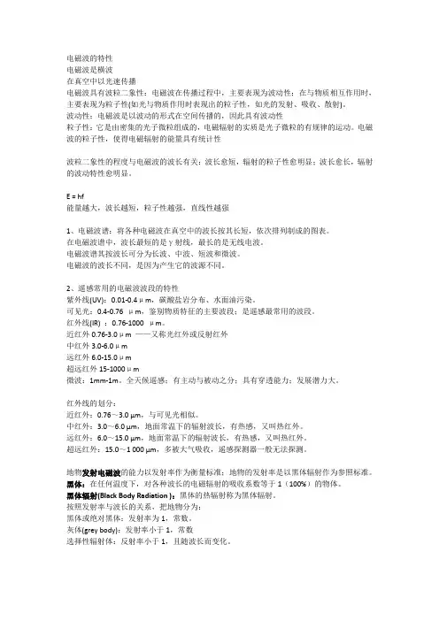 遥感知识点