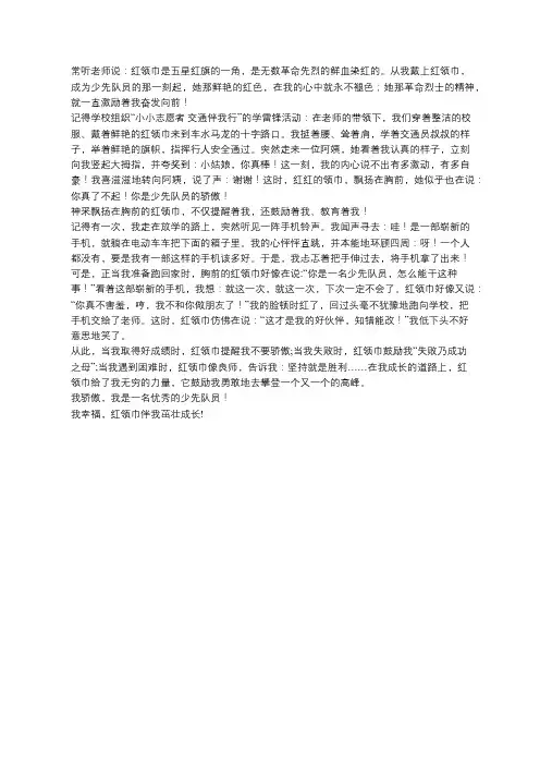 红领巾伴我成长